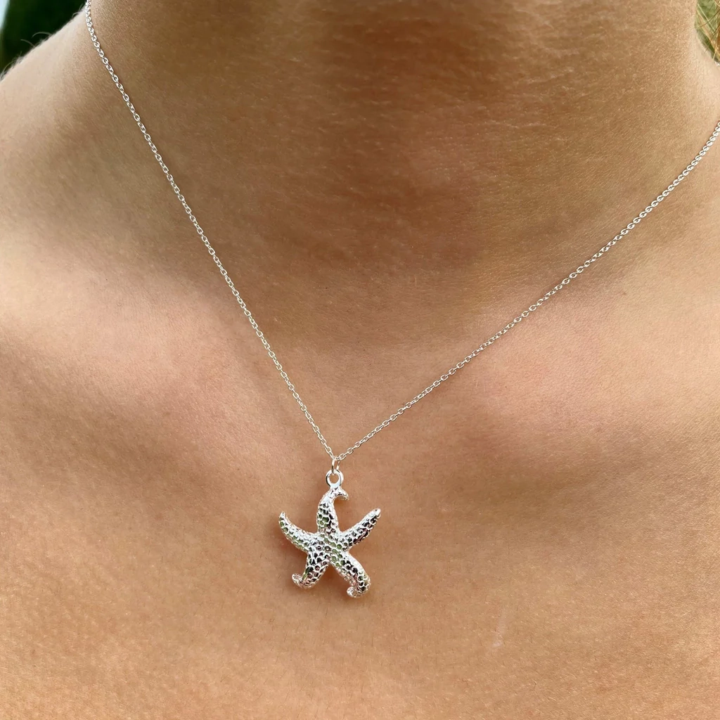 Silver Necklace - Starfish Pendant - JC47 Model