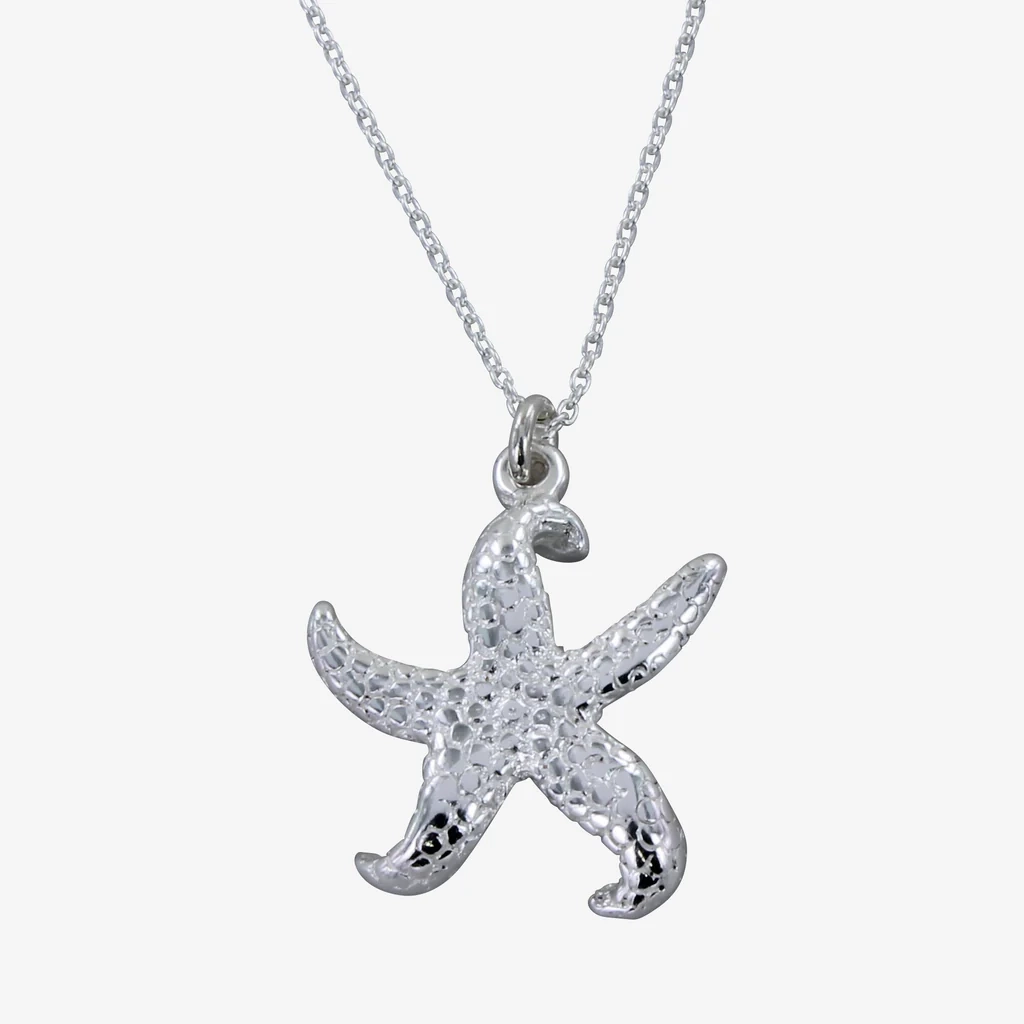 Silver Necklace - Starfish Pendant - JC47