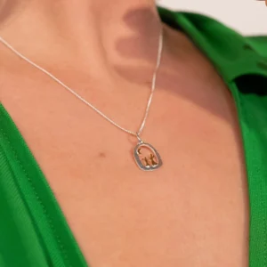 Sterling Silver Necklace - Twilight Bunny Pendant Model