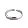 Silver Toe Rings - Plain D-Shape Band - R8521