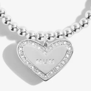 Joma Jewellery - Silver Triple Plated Bracelet - Just For You Mum - Close Up