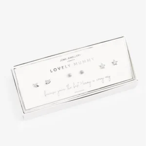 Silver Triple Plated - Earrings - Studs - Lovely Mummy Set of 3