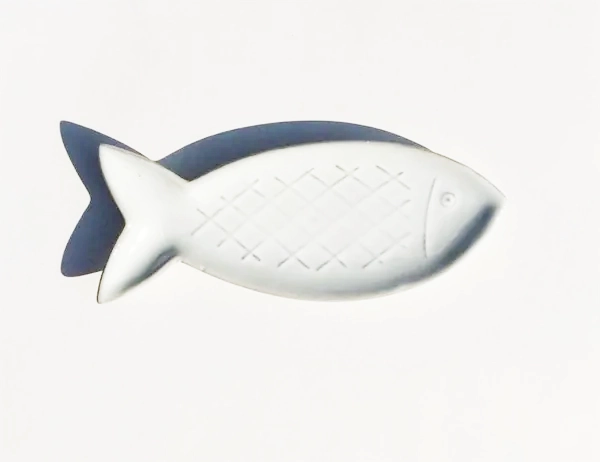 Ceramic Cross Hatch Fish Dish - Small