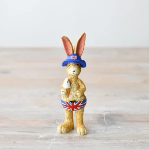 Standing Rabbit - British Seaside with an Ice-cream