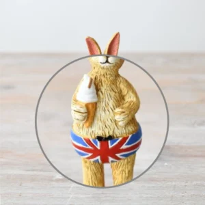 Standing Rabbit - British Seaside with an Ice-cream Close Up