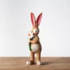 Standing Rabbit Holding - Daisy Flower