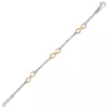 Sterling Silver Bracelets - Triple Rose Gold Infinity
