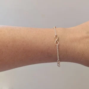 Sterling Silver Bracelets - Triple Rose Gold Infinity Model
