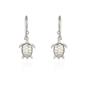 Sterling Silver Earrings - Drops - Turtle