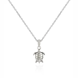 Sterling Silver Necklace - Turtle Pendant