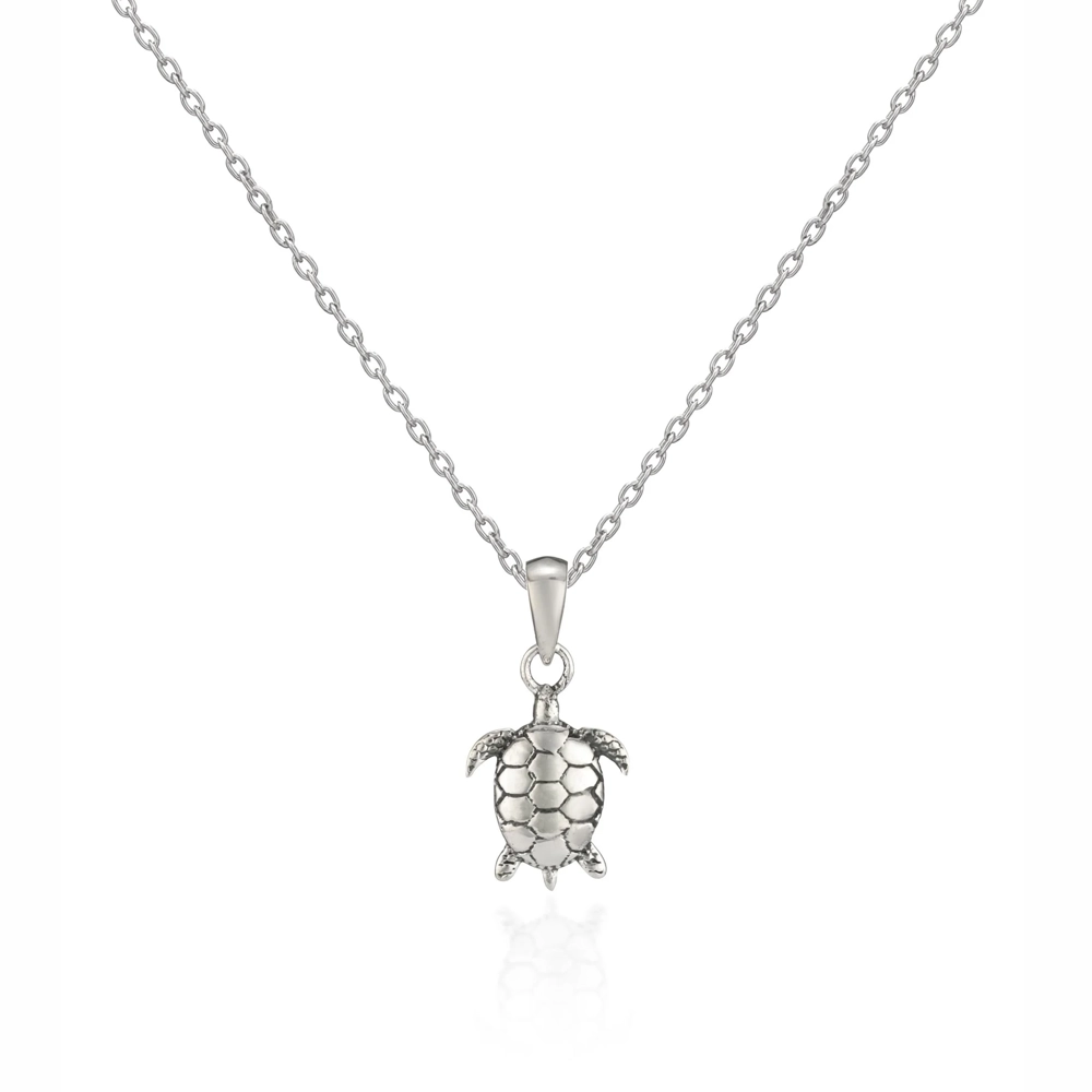 Sterling Silver Necklace - Turtle Pendant