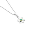 Sterling Silver - Necklace - Birthstone December Turquoise Daisy Pendant