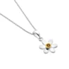 Sterling Silver - Necklace - Birthstone November Citrine Daisy Pendant