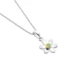 Sterling Silver - Necklace - Birthstone October Opal Daisy Pendant