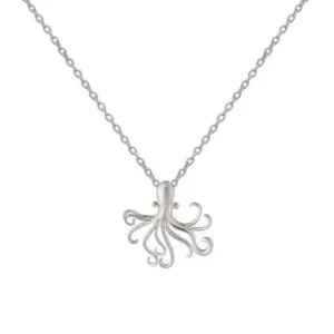 Sterling Silver Necklace - Octopus Pendant