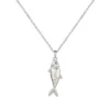 Sterling Silver Necklace - Small Solid Fish Pendant