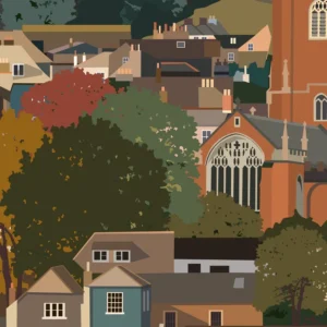 Totnes A4 Framed Print Close Up 1